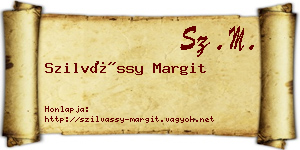 Szilvássy Margit névjegykártya